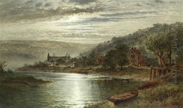 The Wye At Tintern Oil Painting by Benjamin Williams Leader