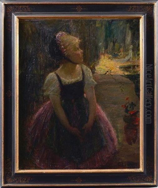 Jeune Fille Oil Painting by Charles-Lucien Leandre