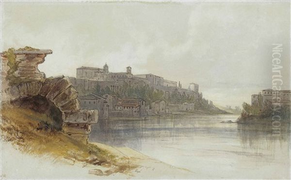 Ponte Rotto, Rome Oil Painting by Edward Lear