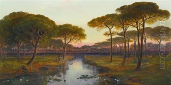 The Pineta, Ravenna Oil Painting by Edward Lear