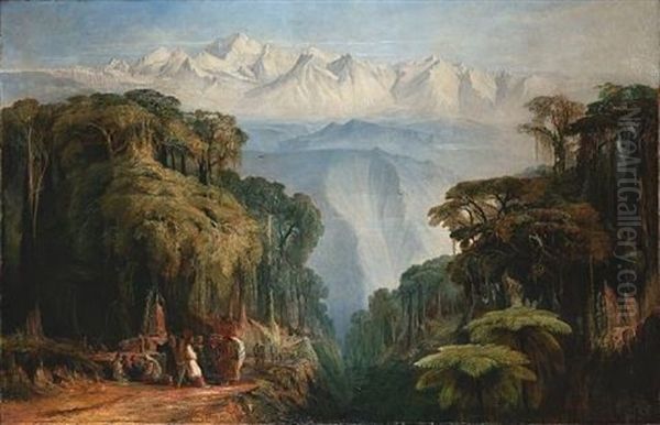 Kangchenjunga From Darjeeling Oil Painting by Edward Lear