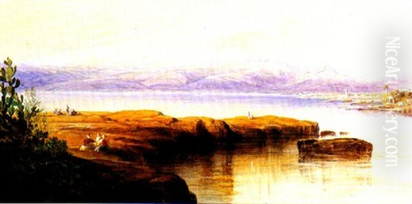 Mount Lebanon Oil Painting by Edward Lear