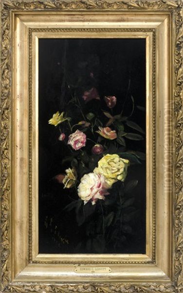 Still Life Of Roses Oil Painting by Edward Chalmers Leavitt