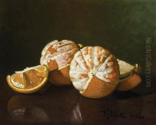 Still Life With Oranges Oil Painting by Edward Chalmers Leavitt