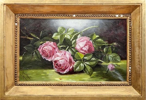 Roses Oil Painting by Edward Chalmers Leavitt