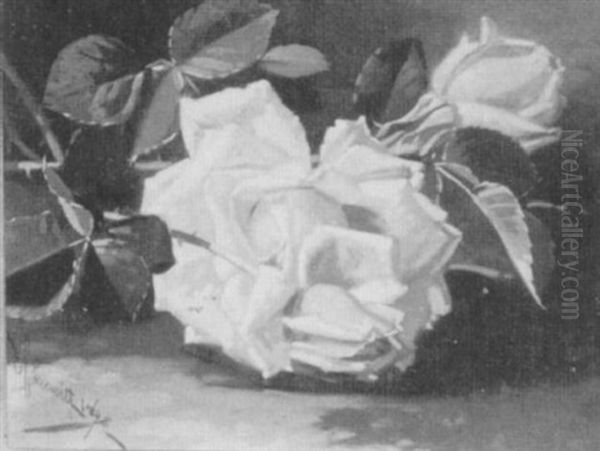 Roses Oil Painting by Edward Chalmers Leavitt