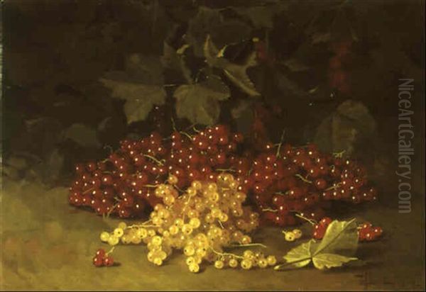 Still Life Of Currants Oil Painting by Edward Chalmers Leavitt