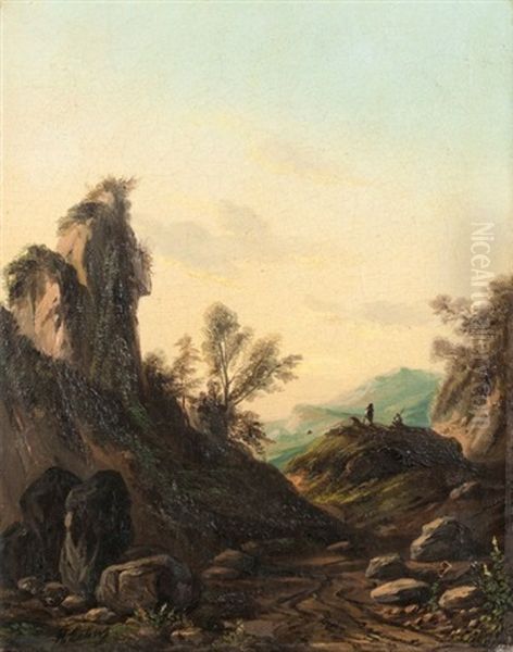 Paysage Oil Painting by Gabriel Hippolyte Lebas