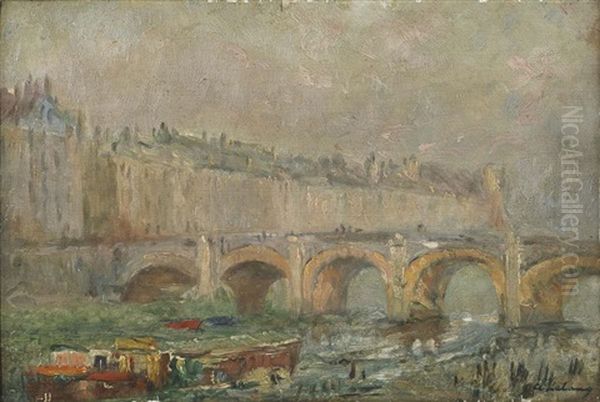 Pont Neuf, Paris Oil Painting by Albert Lebourg