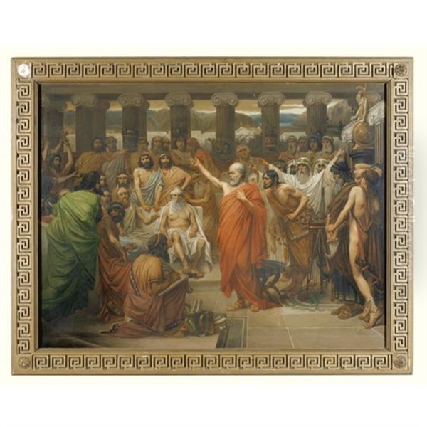 Socrates Address Oil Painting by Louis J. Lebrun