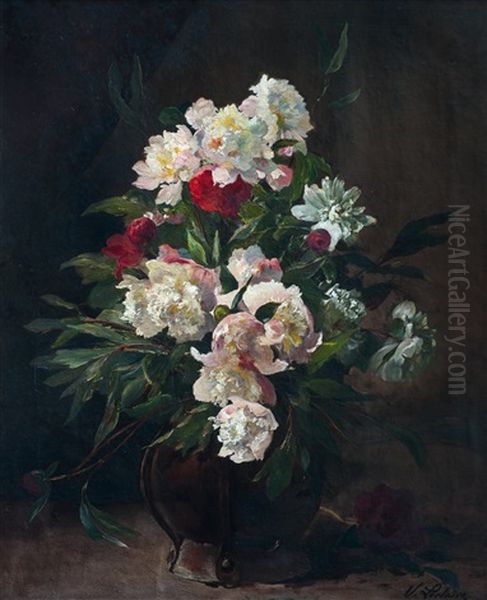 Flores Oil Painting by Victor Leclaire