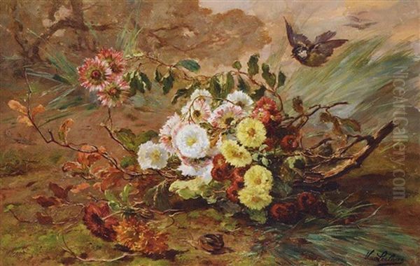 Le Branchage Fleuri Oil Painting by Victor Leclaire