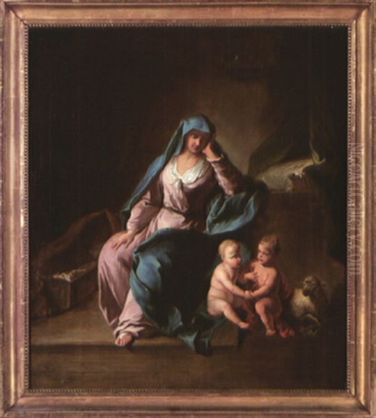 La Vierge Au Berceau Oil Painting by Sebastien Leclerc the Younger