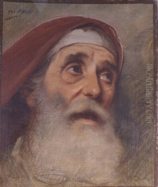 Portrait D'homme Barbu Oil Painting by Jean Jules Antoine Lecomte Du Nouey