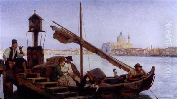 Le Dimanche A Venise Oil Painting by Jean Jules Antoine Lecomte Du Nouey