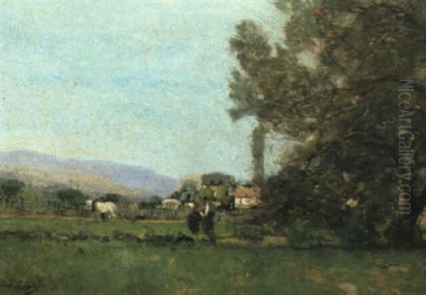 Bauern Auf Dem Feld Oil Painting by Paul Lecomte