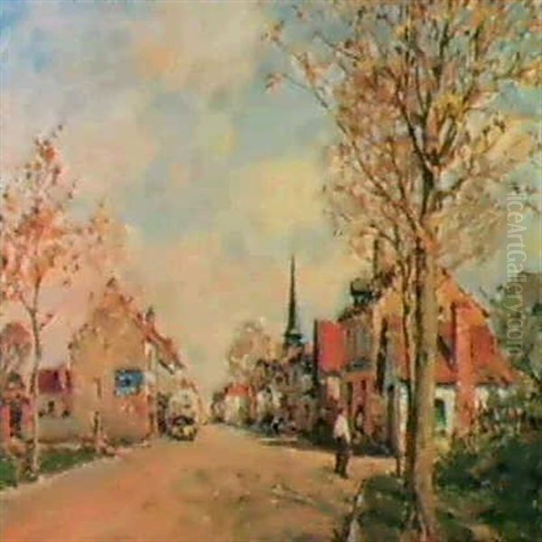 Landstrasse Oil Painting by Paul Lecomte