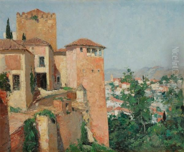 Bastide Oil Painting by Paul Emile Lecomte