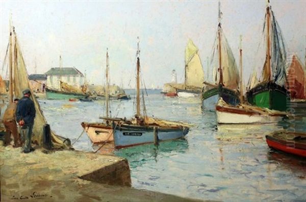 Maree Haute Oil Painting by Paul Emile Lecomte