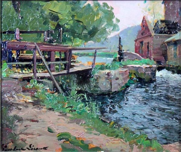 Le Vieux Moulin Oil Painting by Paul Emile Lecomte