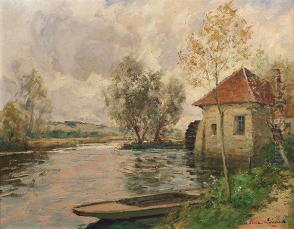 Le Moulin A Aubes Oil Painting by Paul Emile Lecomte