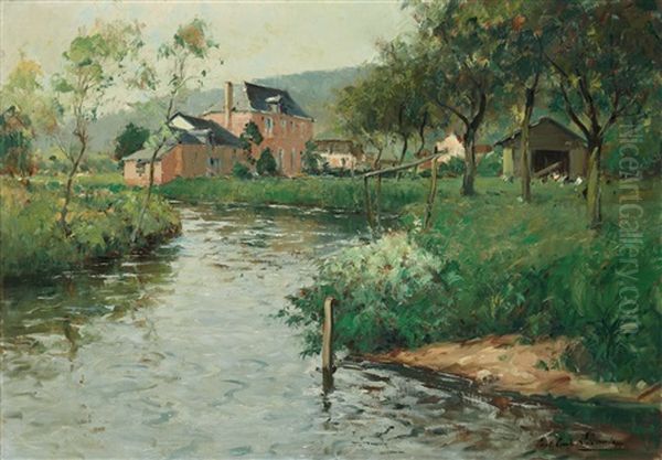 Paysage Oil Painting by Paul Emile Lecomte