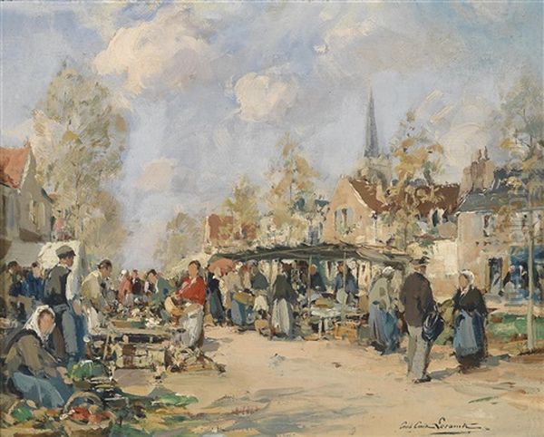 Marktszene Oil Painting by Paul Emile Lecomte