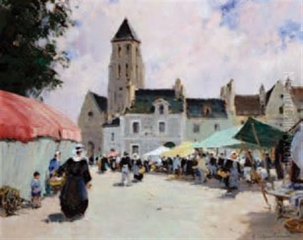 Marche En Bretagne Oil Painting by Paul Emile Lecomte