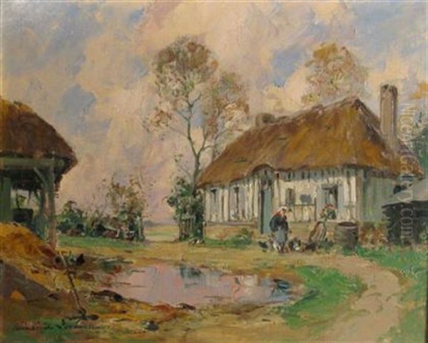 The Country House Oil Painting by Paul Emile Lecomte