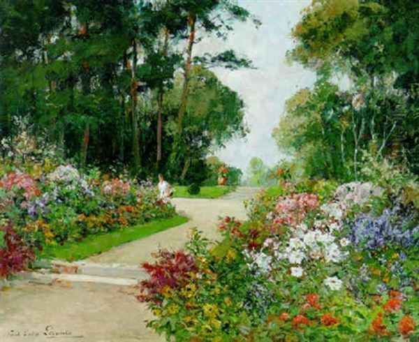 The Flower Garden Oil Painting by Paul Emile Lecomte