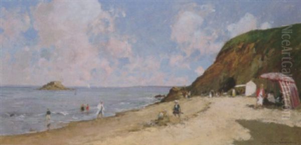 Seaside Delights Oil Painting by Paul Emile Lecomte