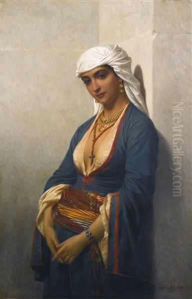 La Fidele Oil Painting by Emile Charles Hippolyte Lecomte-Vernet