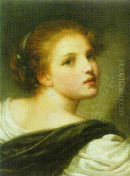 Portrait Of A Young Girl by Jeanne-Philiberte Ledoux