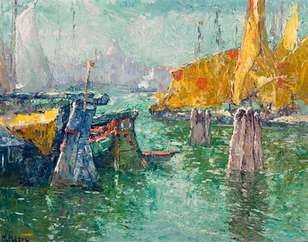 Matinee De Brume A Venise Oil Painting by Paul Leduc