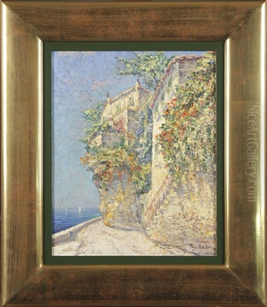 Bord De Mer A Villefranche Oil Painting by Paul Leduc