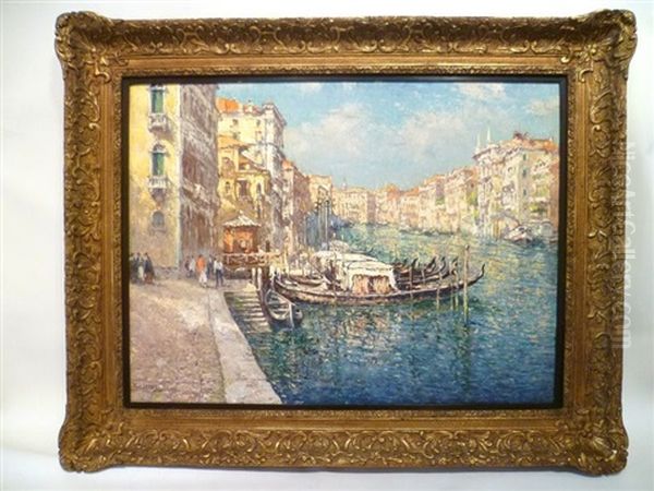 Le Grand Canal A Venise Oil Painting by Paul Leduc