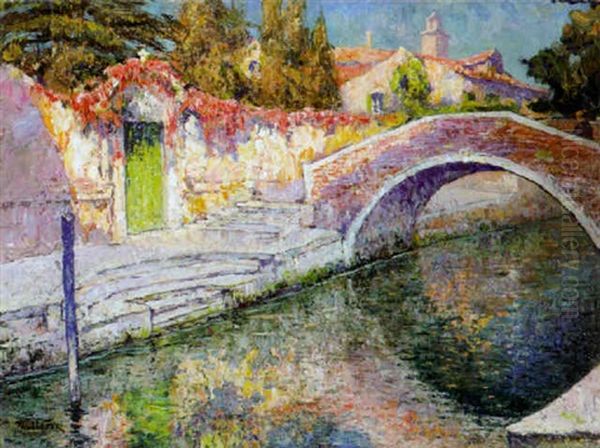 Pont Ensoleille Oil Painting by Paul Leduc