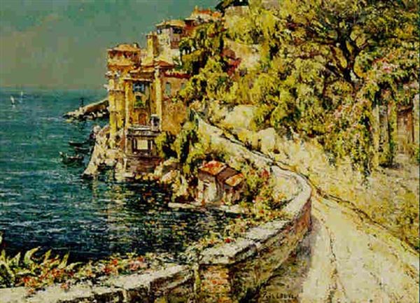 La Rade De Villefranche Oil Painting by Paul Leduc