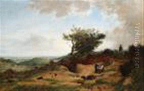 The Rabbit Shoot Oil Painting by Frederick Richard Lee