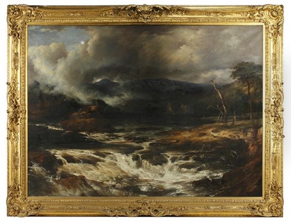 Highland Scenery Oil Painting by Frederick Richard Lee