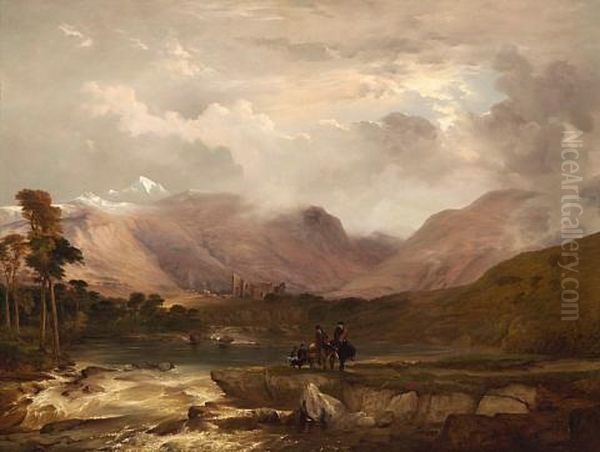 Highland Scenery: A Snow Storm Passing Off by Frederick Richard Lee