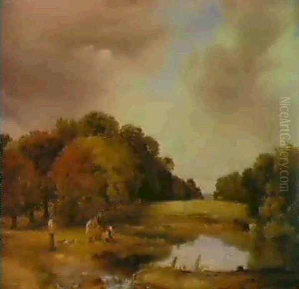 Fulford Park, Exter, Devon Oil Painting by Frederick Richard Lee