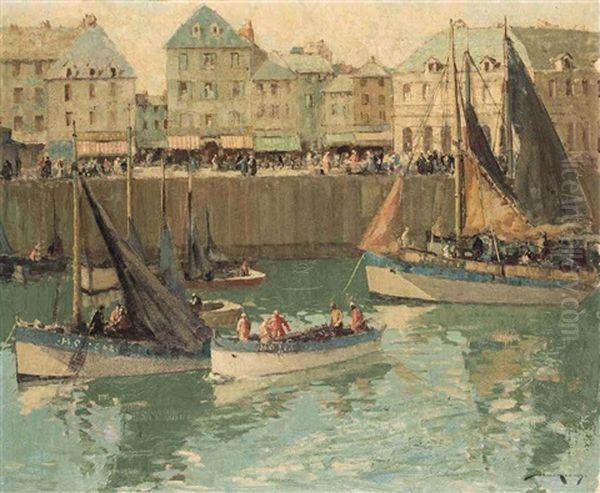 Honfleur Oil Painting by William Lee-Hankey