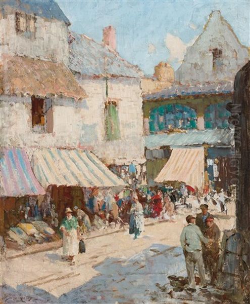 Morlaix, Brittany Oil Painting by William Lee-Hankey