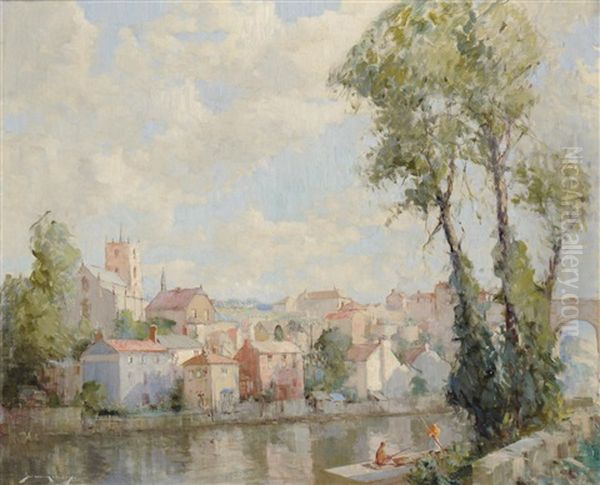 The Nidd Oil Painting by William Lee-Hankey