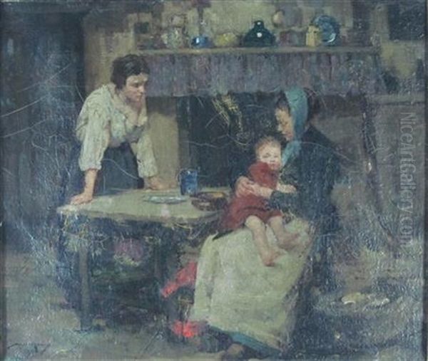 Mother Love Oil Painting by William Lee-Hankey