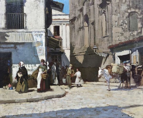 Near The Cathedral, Granada Oil Painting by William Lee-Hankey