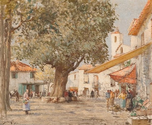 Ramateulle Village Oil Painting by William Lee-Hankey