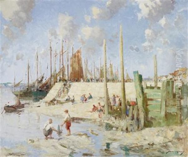 Summer Afternoon Etaples Oil Painting by William Lee-Hankey