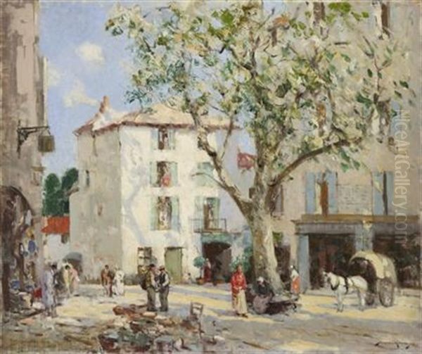 The Market Square Oil Painting by William Lee-Hankey